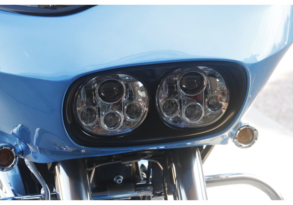 4500 Road Glide Headlight  Black or Chrome '04-'13. '10-'13 Plug and Play.