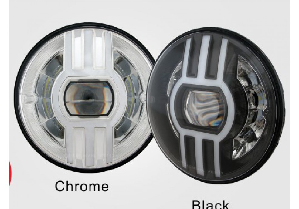 Sirius 7" Circular Led Headlight (Chrome or Black)